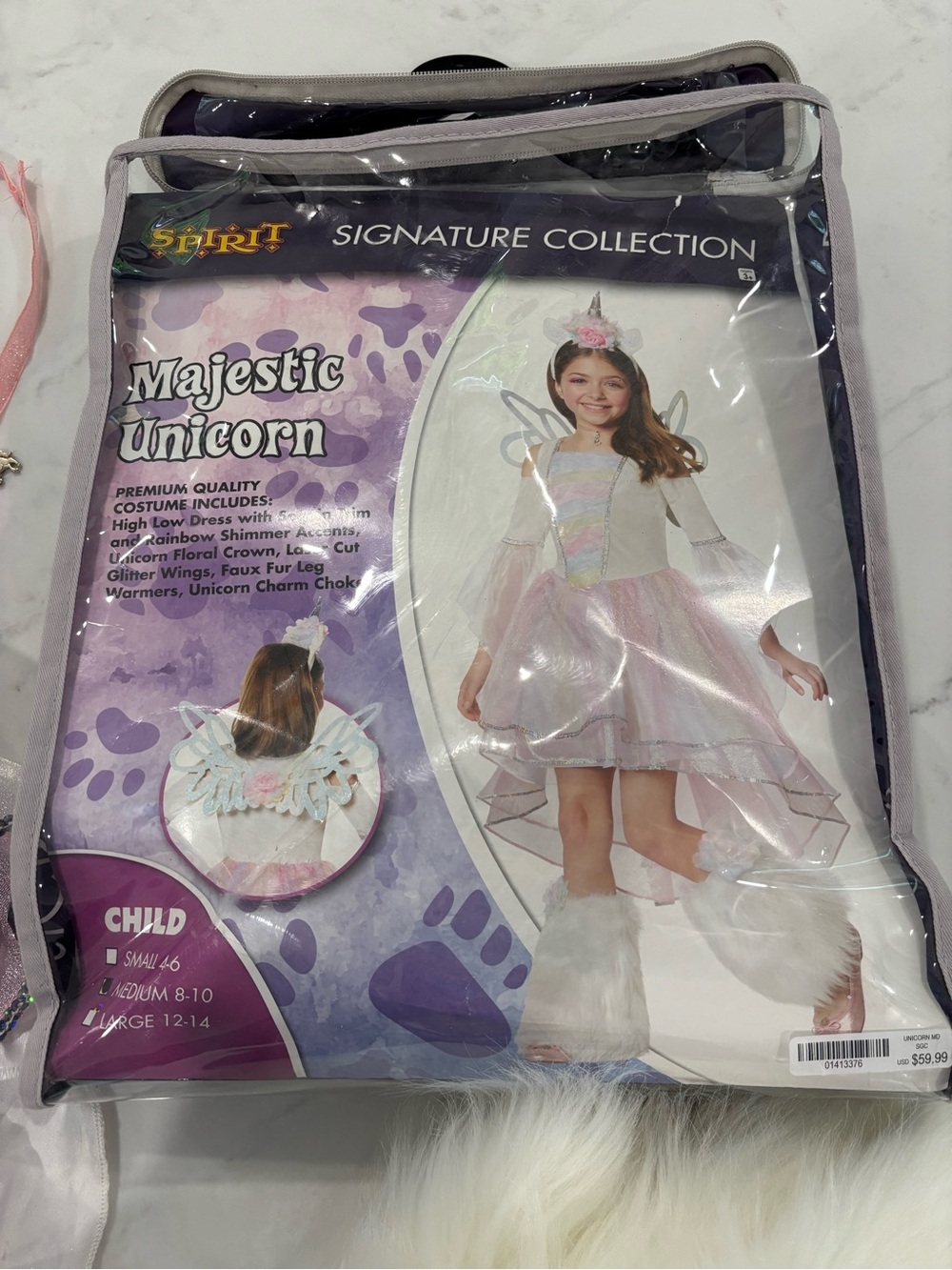 Majestic Unicorn Kids Costume - Pink/Purple
